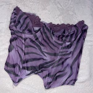 Vintage playboy zebra print top 🦓💜